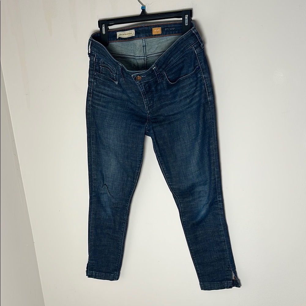 Pilcro and the Letterpress Fit Stet Jeans Ankle Skinny Stretch Blue Jeans 28